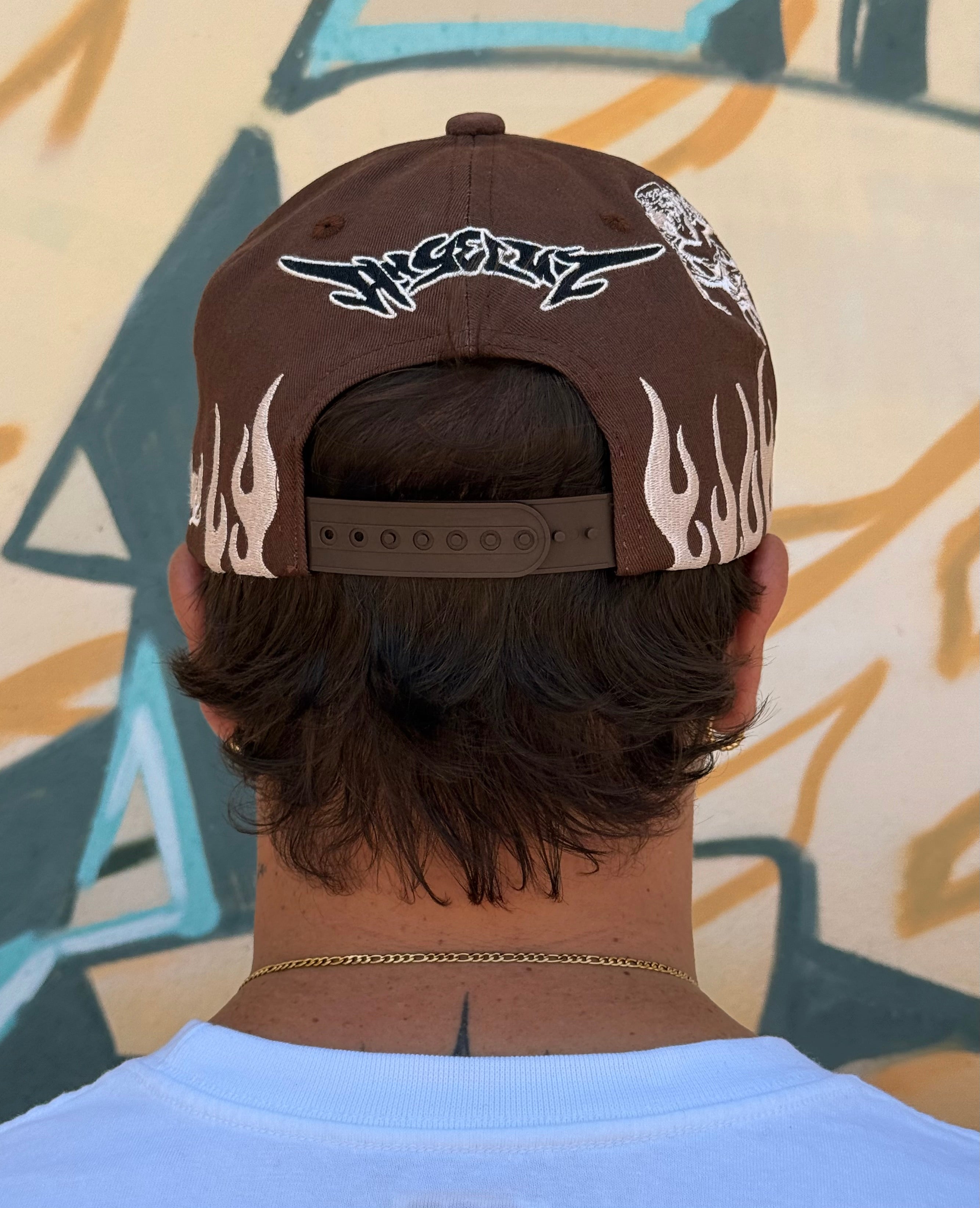 “Praying with Fire” Brown Cap