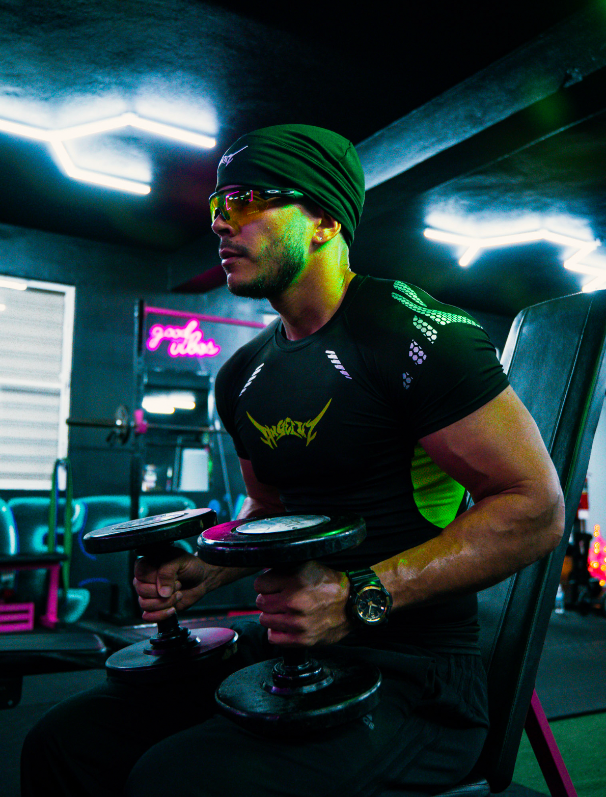 GREEN COMPRESSION SHIRT