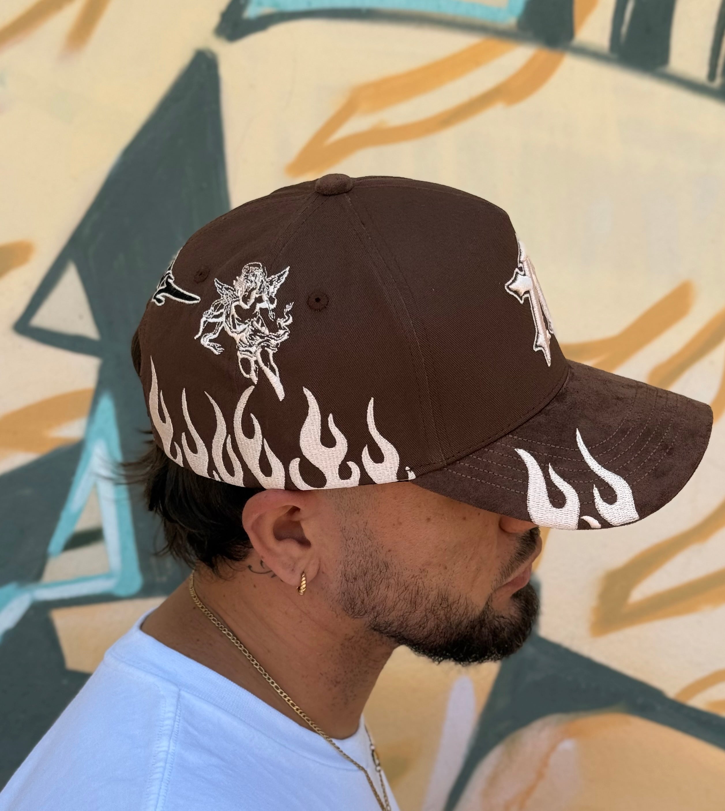 “Praying with Fire” Brown Cap