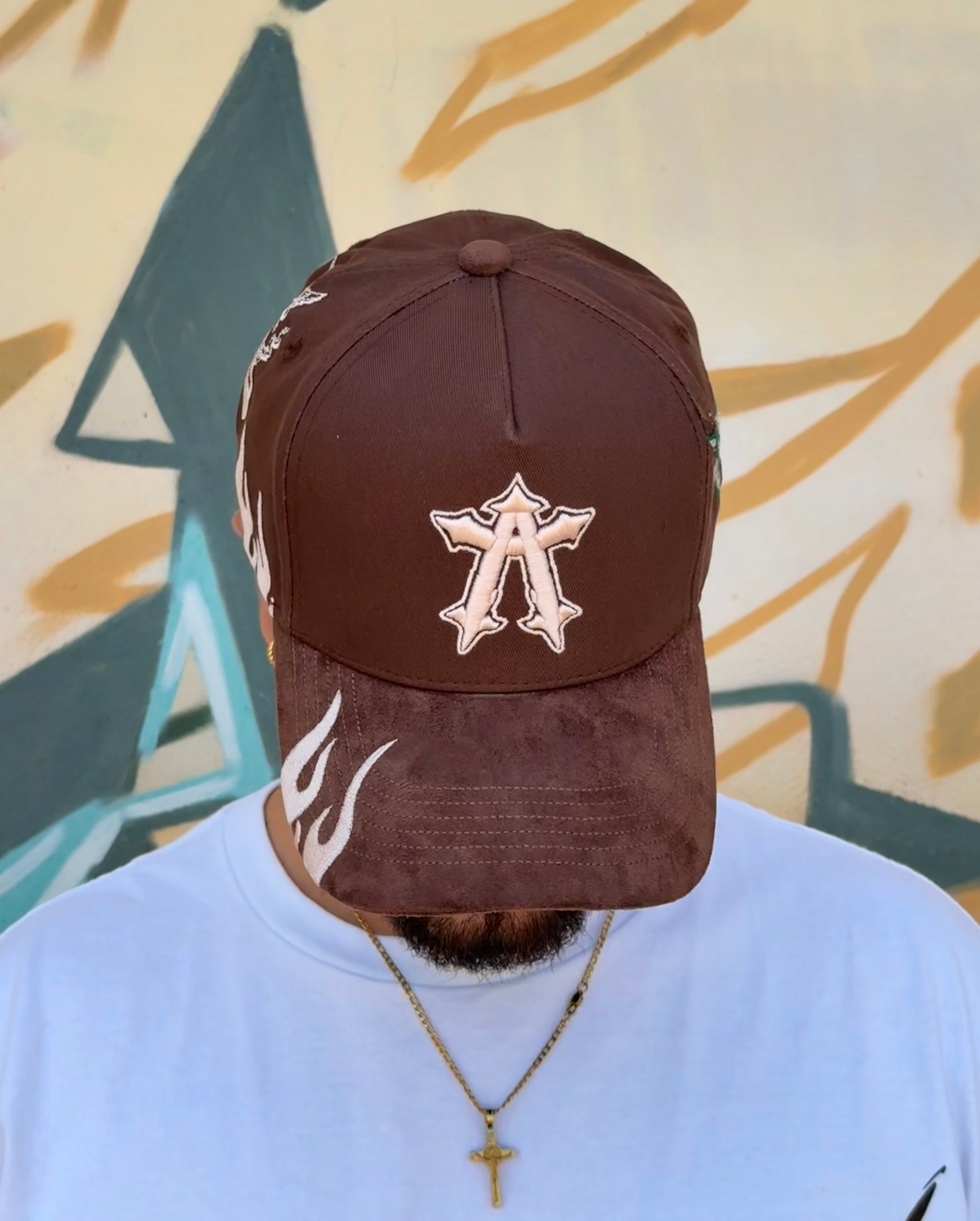 “Praying with Fire” Brown Cap