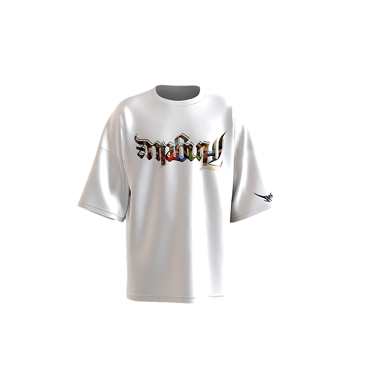 “PRAY FOR UZ” WHITE T SHIRT (RELAXED OVERSIZE FIT)